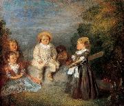 Jean-Antoine Watteau Heureux age! Age dor Germany oil painting artist